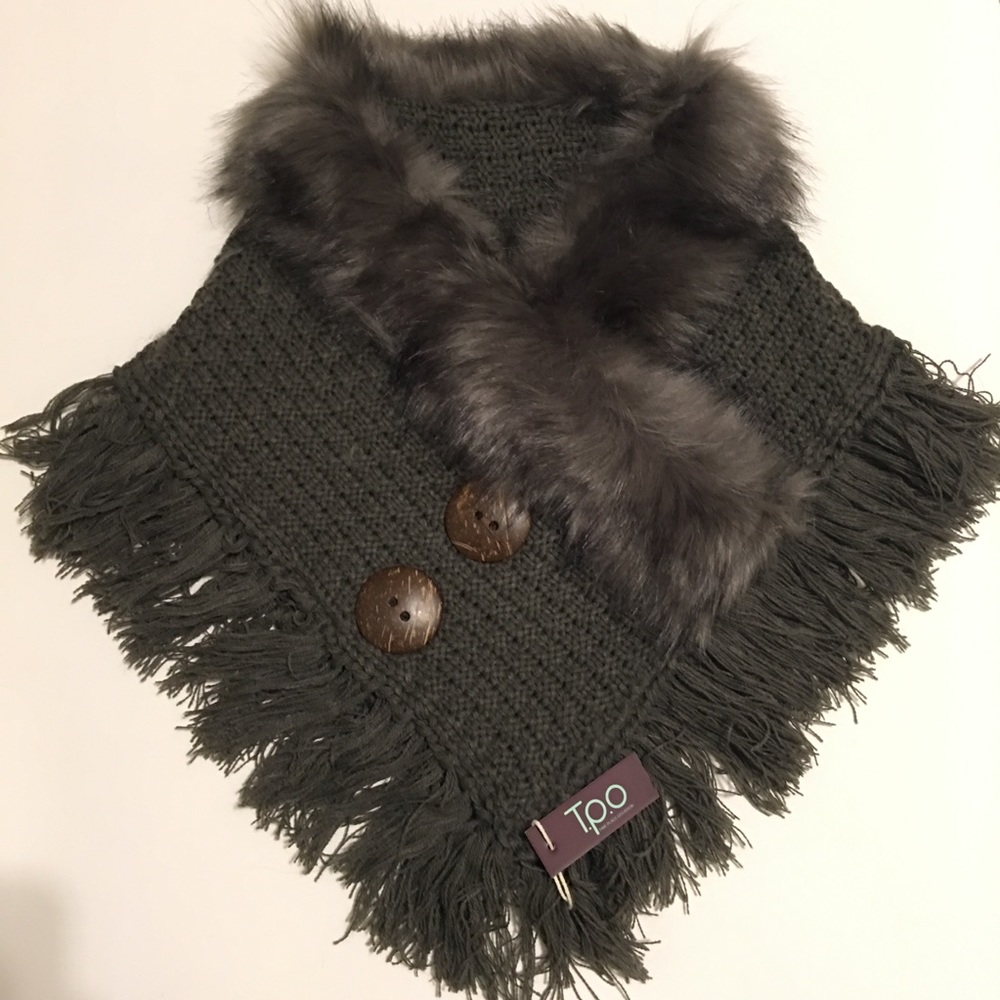 Faux Fur Pullover Infinity scarf